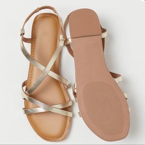 H&M Metallic Gold Sandals